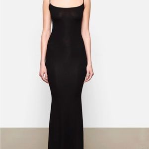 SKIMS ribbed long slip dress lounge NWT